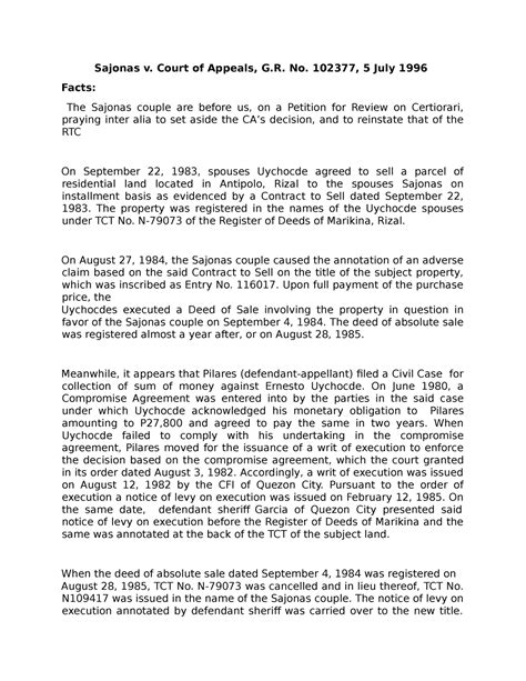 adverse claim annotation|G.R. No. 102377 July 5, 1996 .